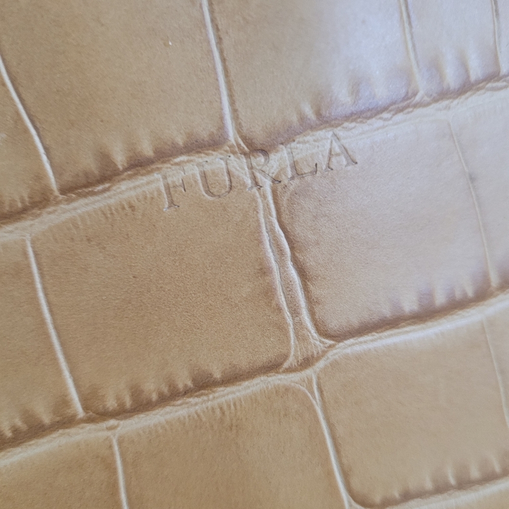 Furla Croc Satchel genuine leather made In Italy - Picture 6 of 16